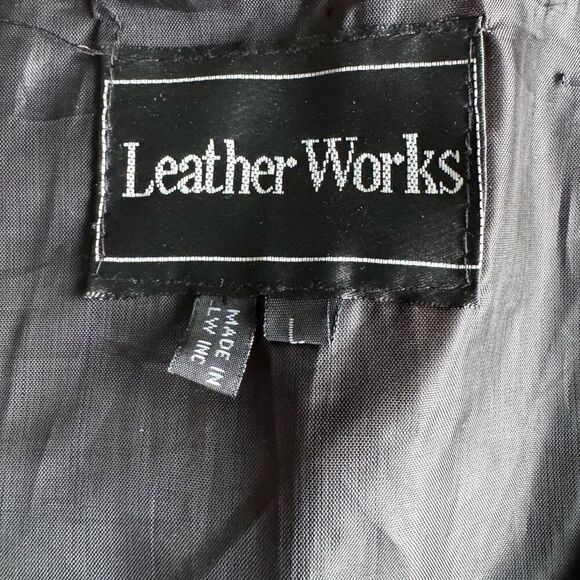 90’s Patchwork Biker Leather Vest Unisex - Picture 4 of 6